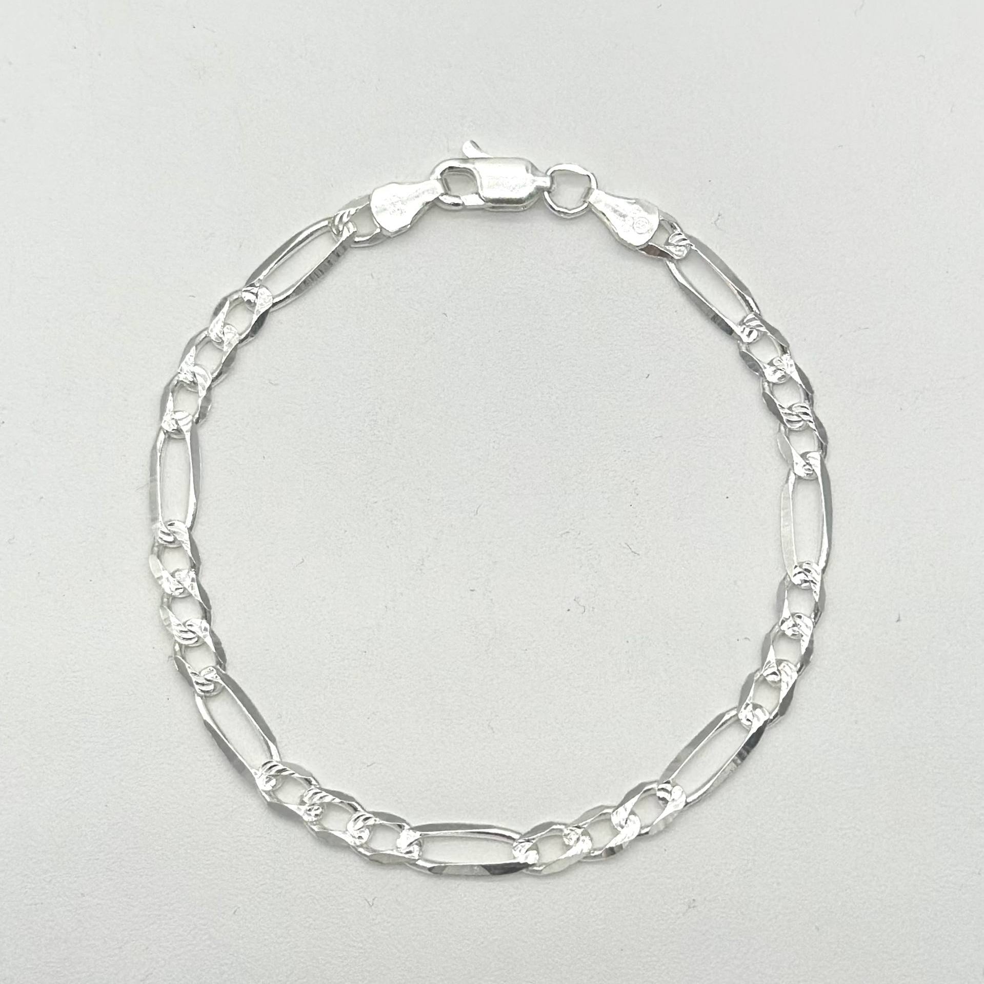 Pulso infantil de plata 925 con tejido Cartier de 15 cm de largo y 5 mm de ancho.