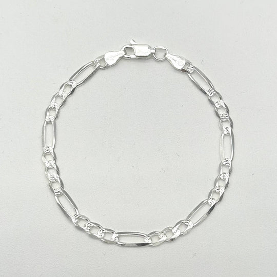 Pulso infantil de plata 925 con tejido Cartier de 15 cm de largo y 5 mm de ancho.