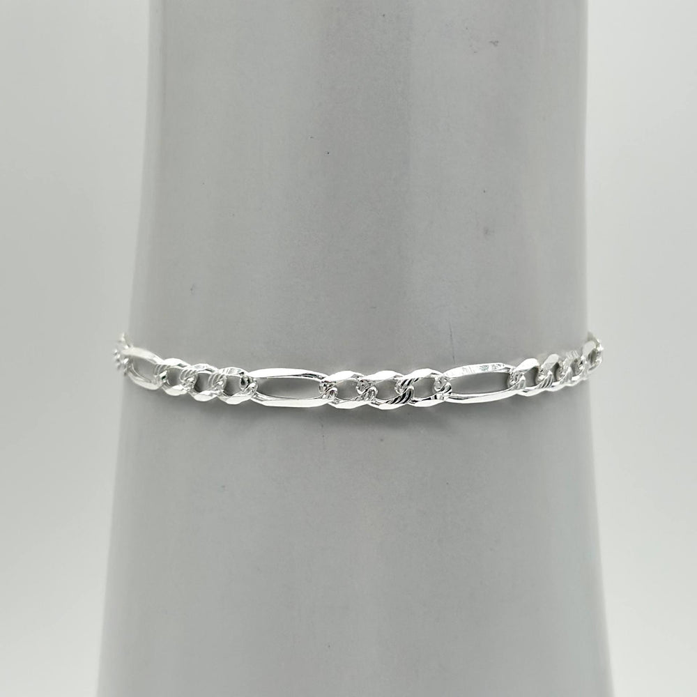 Pulso infantil de plata 925 con tejido Cartier de 15 cm de largo y 5 mm de ancho.