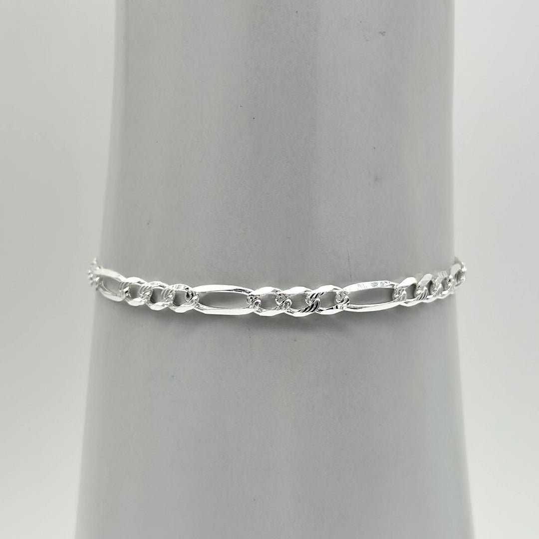 Pulso infantil de plata 925 con tejido Cartier de 15 cm de largo y 5 mm de ancho.