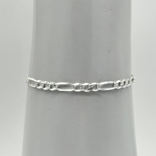 Pulso infantil de plata 925 con tejido Cartier de 15 cm de largo y 5 mm de ancho.