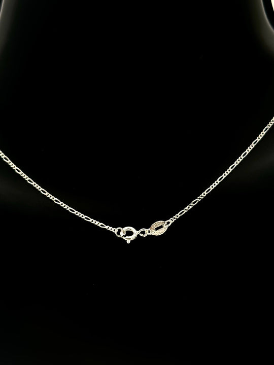 Cadena de plata 925 con tejido Cartier de 45 cm de largo y acabado pulido brillante.