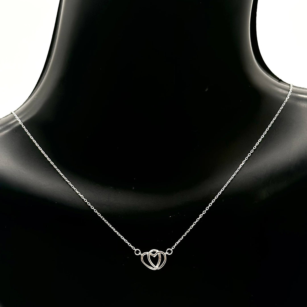 Cadena Corazones Entrelazados de Plata 925 | Mael Joyeria
