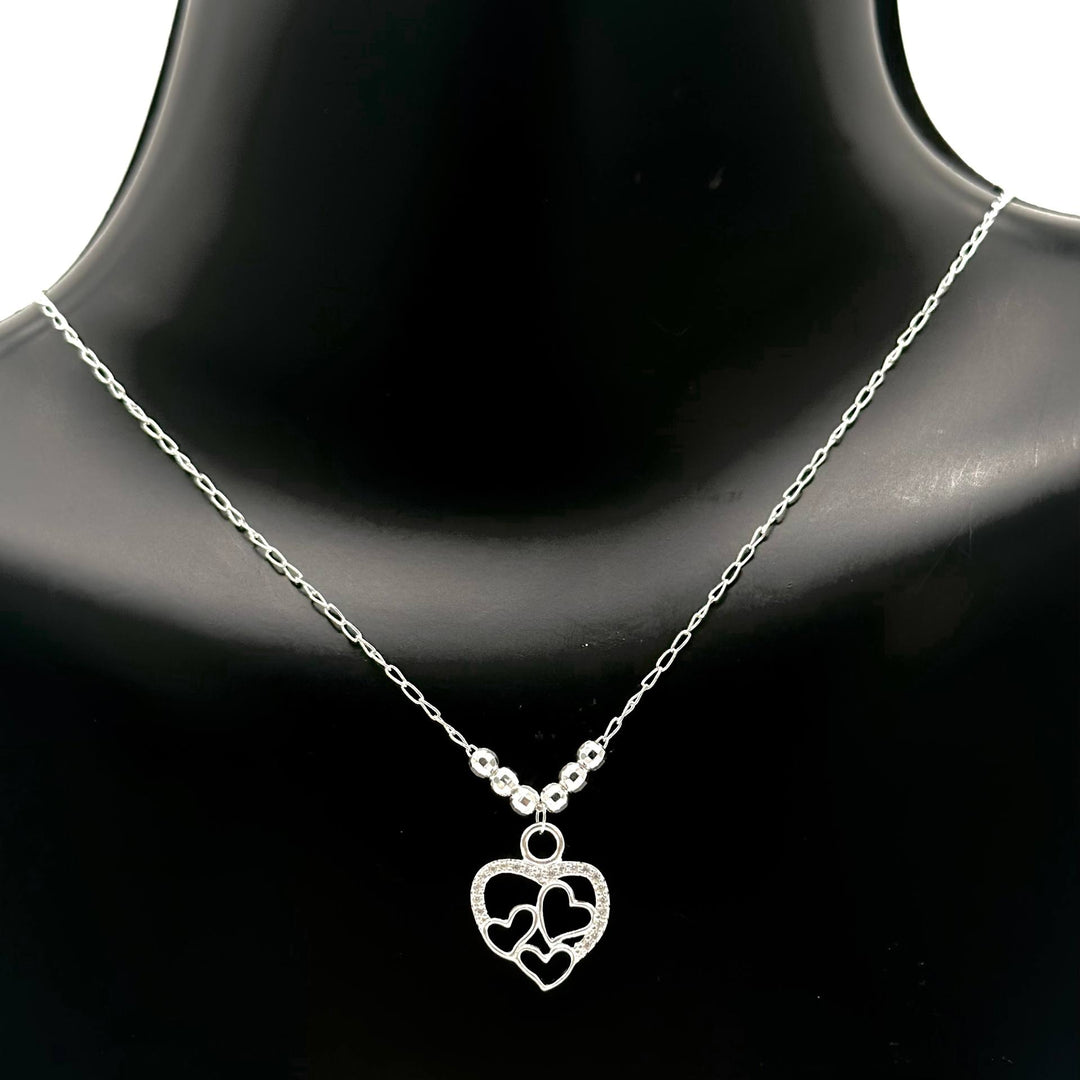 Cadena Corazones Entrelazados Plata 925  – Mael Joyería