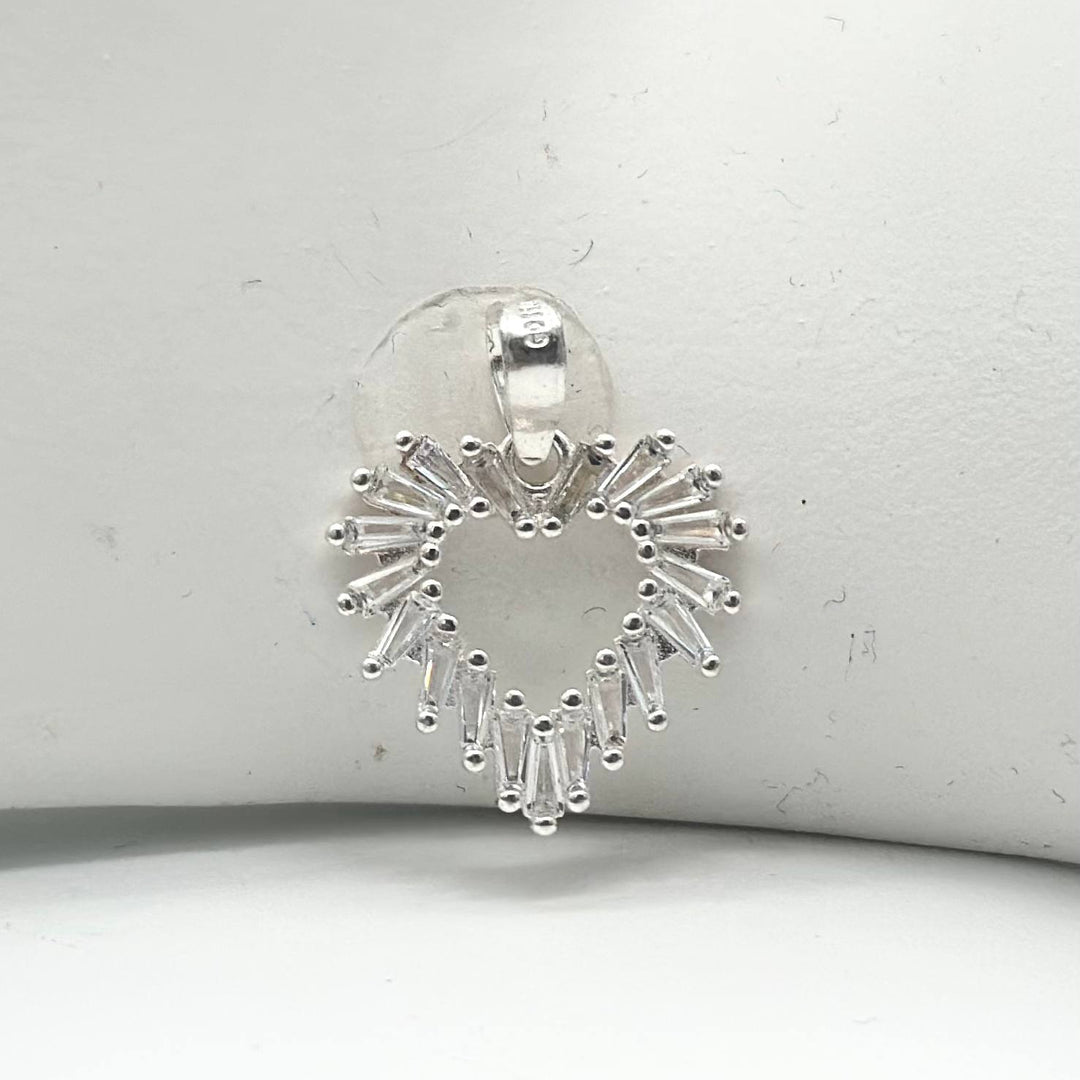 Dije Corazón Radiante en Plata 925 con Zirconias | Mael Joyería