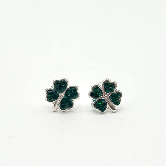 Broquel Trébol de la Suerte Verde en Plata 925 | Mael Joyería