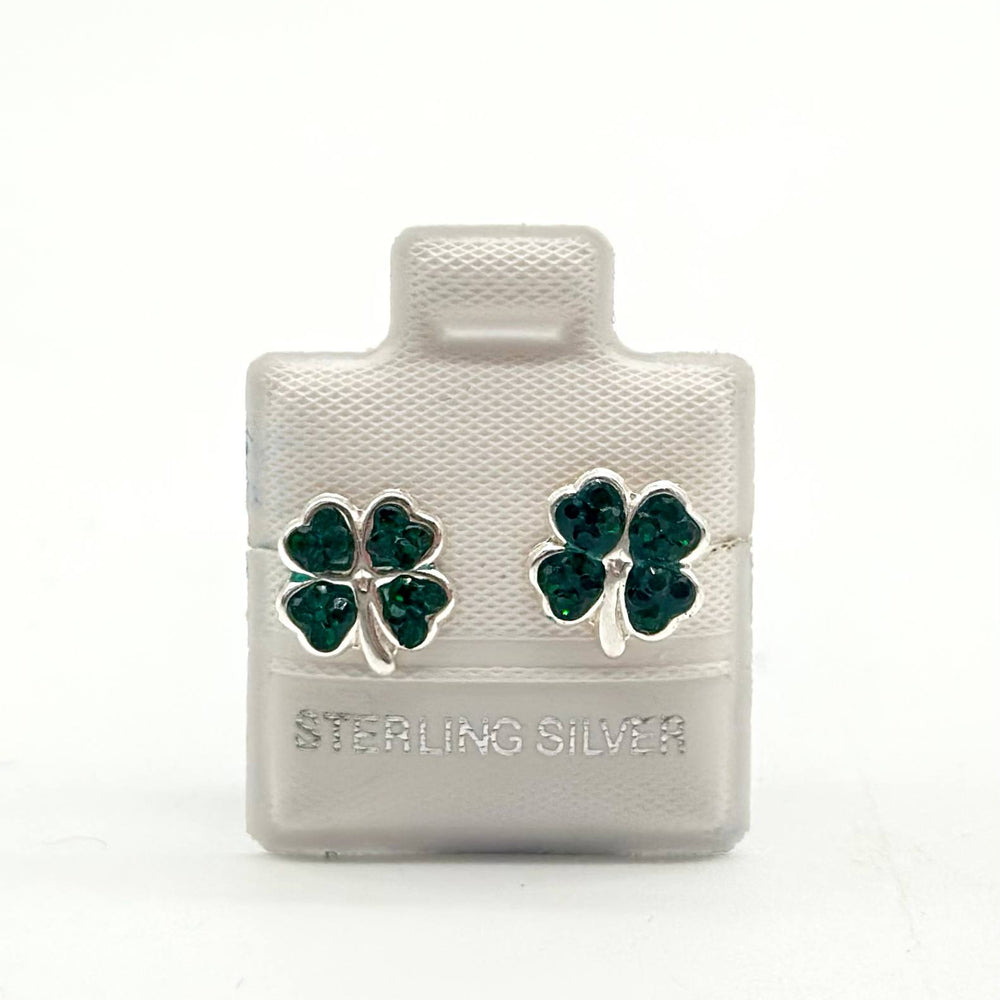 Broquel Trébol de la Suerte Verde en Plata 925 | Mael Joyería