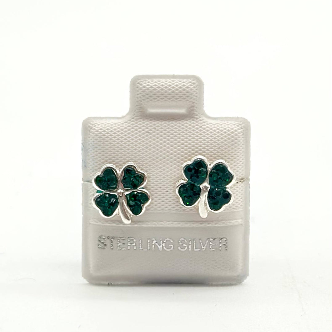 Broquel Trébol de la Suerte Verde en Plata 925 | Mael Joyería
