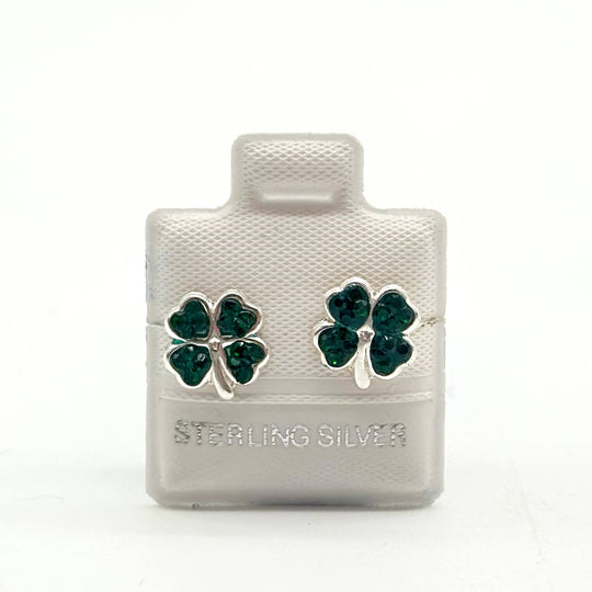 Broquel Trébol de la Suerte Verde en Plata 925 | Mael Joyería