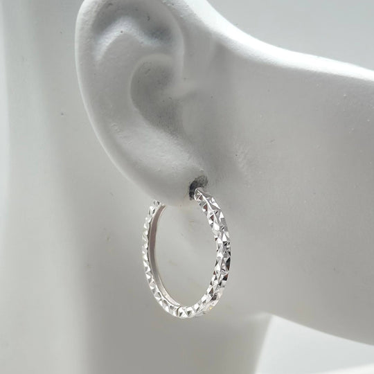 Arracadas Facetadas de Plata 925 | Mael Joyería