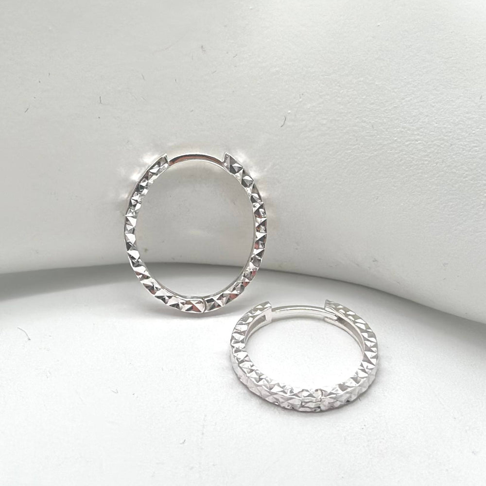 Arracadas Facetadas de Plata 925 | Mael Joyería
