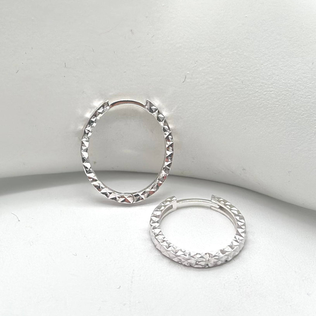 Arracadas Facetadas de Plata 925 | Mael Joyería