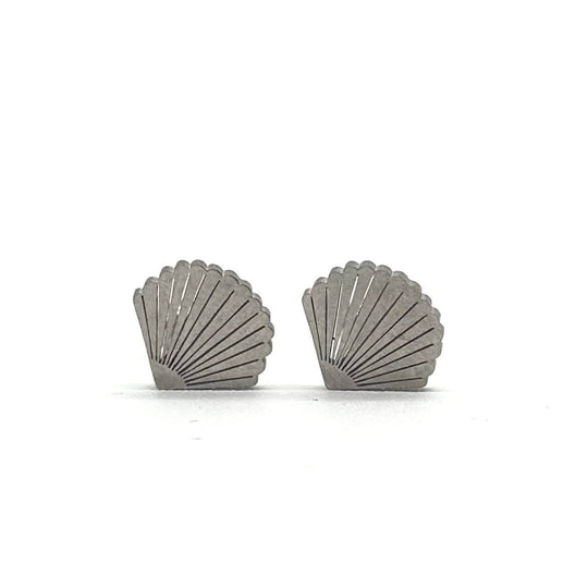 Broqueles Concha Marina de Acero Inoxidable | Mael Joyería