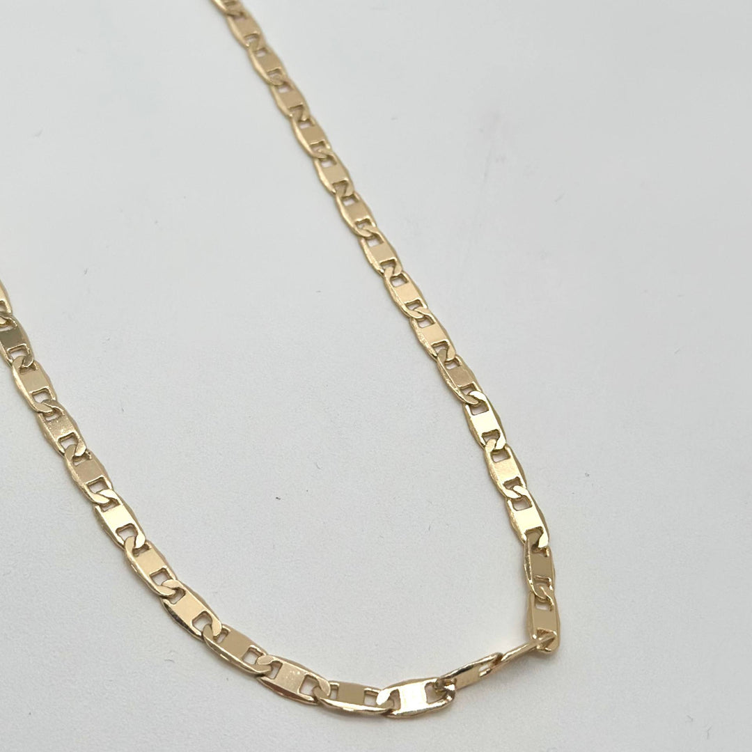 Cadena Tipo Guci de Chapa de Oro | 60 cm x 4 mm | Mael Joyería