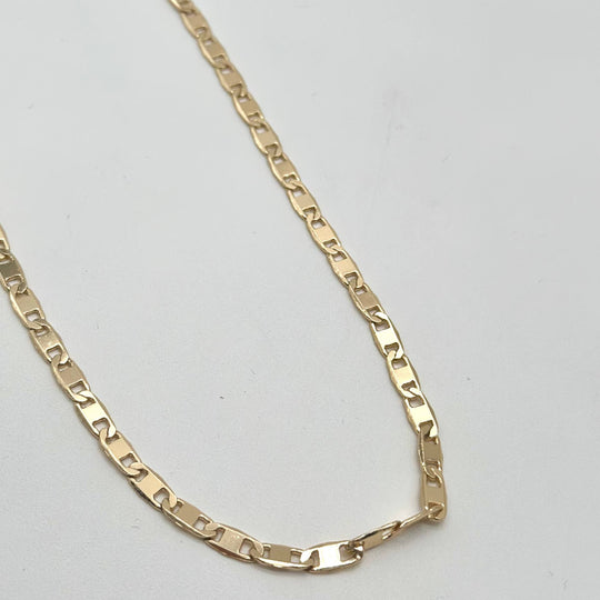 Cadena Tipo Guci de Chapa de Oro | 60 cm x 4 mm | Mael Joyería