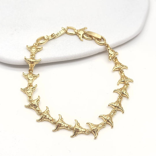 Pulsera Longhorn | Chapa de Oro 18K