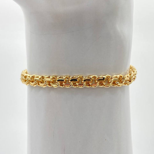 PULSO TEJIDO CHINO CHAPA DE ORO 18K