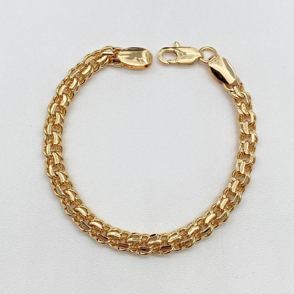 PULSO TEJIDO CHINO CHAPA DE ORO 18K