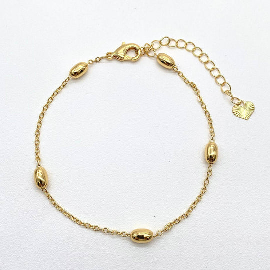 Pulsera barriles– Chapa de Oro 18K | MAEL
