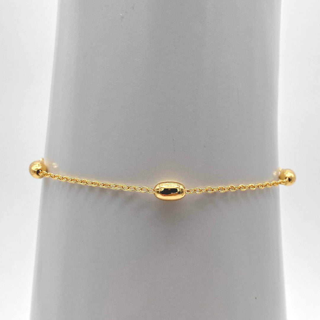 Pulsera barriles– Chapa de Oro 18K | MAEL