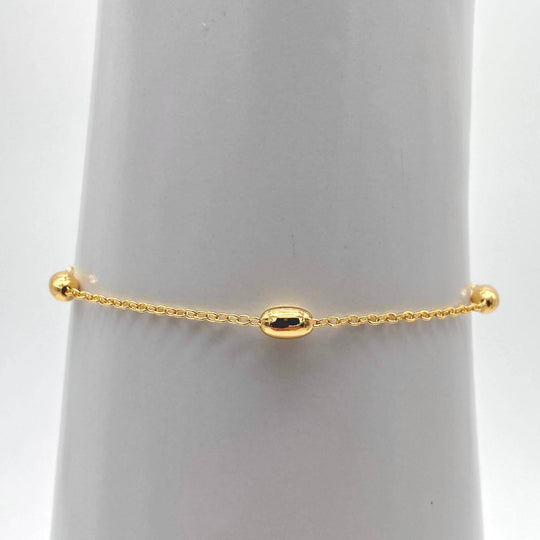 Pulsera barriles– Chapa de Oro 18K | MAEL