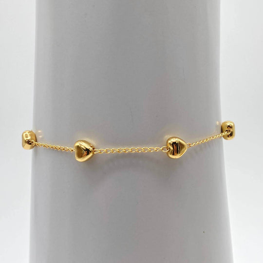 Pulsera corazon– Chapa de Oro 18K | MAEL