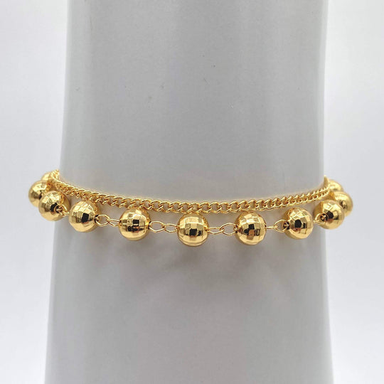 Pulsera bolas – Chapa de Oro 18K | MAEL