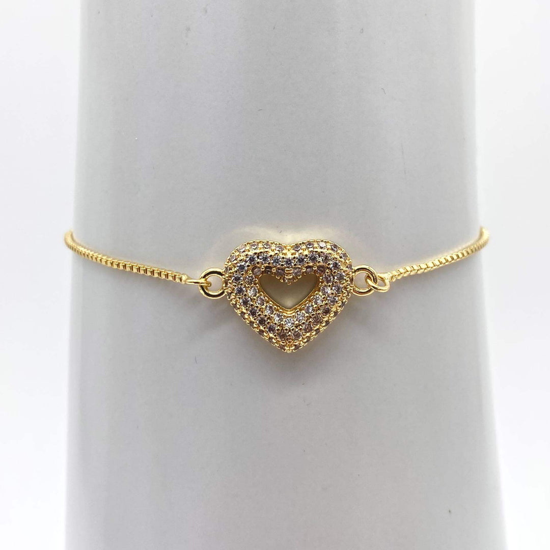 Pulsera corazon– Chapa de Oro 18K | MAEL