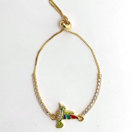 Pulsera colibri – Chapa de Oro 18K | MAEL