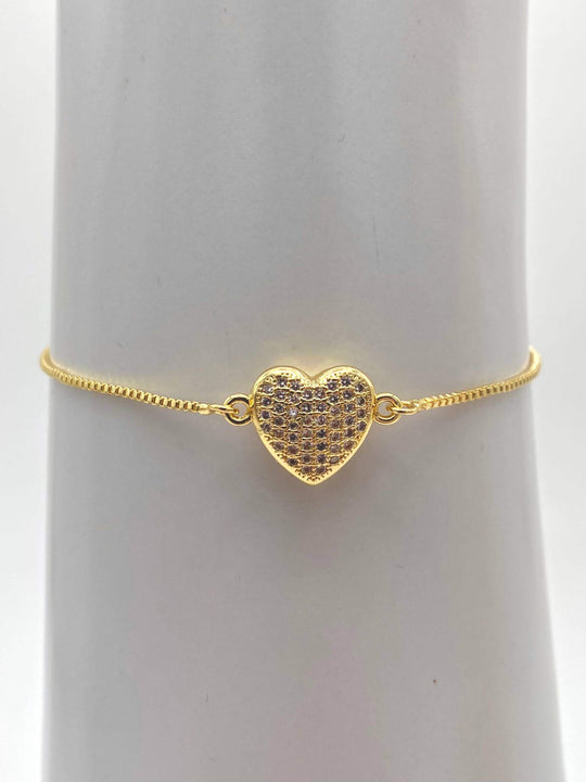 Pulsera corazon– Chapa de Oro 18K | MAEL