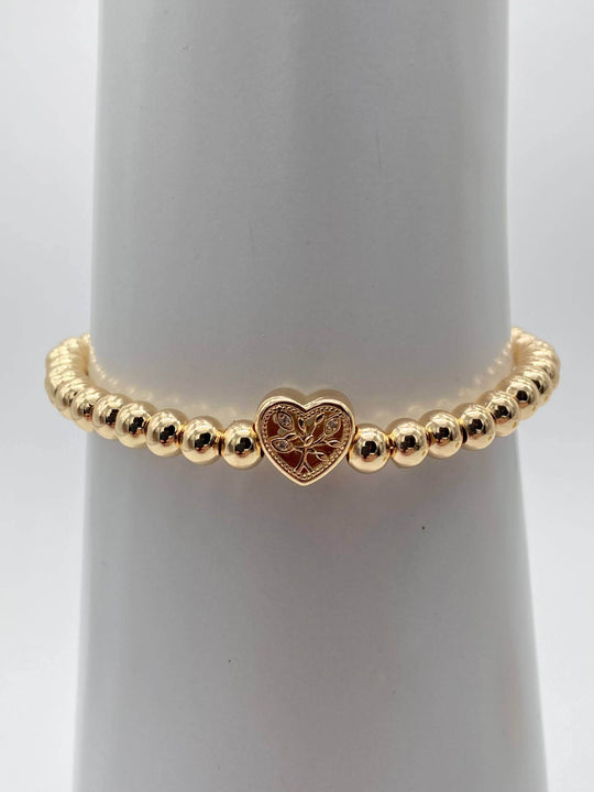 Pulsera corazon– Chapa de Oro 18K | MAEL