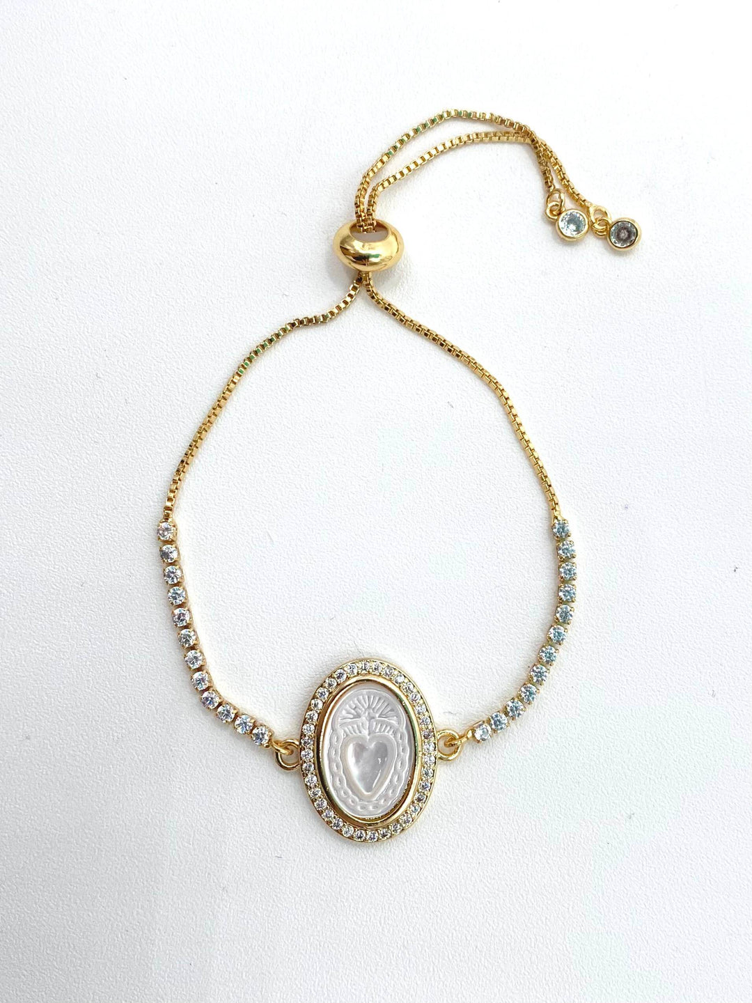 Pulsera sagrado corazon Chapa de Oro 18K | MAEL